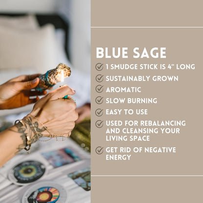 Organic Smudge Kit – Yerba Santa, Palo Santo, Sweetgrass Braid, Feather & Smudge Guide | Home Cleansing Kit for Meditation, Yoga, Energy Healing & Gift (Starter Kit, Yerba Santa Sage)