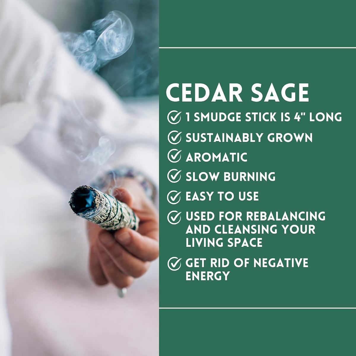 Organic Smudge Kit – Yerba Santa, Palo Santo, Sweetgrass Braid, Feather & Smudge Guide | Home Cleansing Kit for Meditation, Yoga, Energy Healing & Gift (Starter Kit, Yerba Santa Sage)