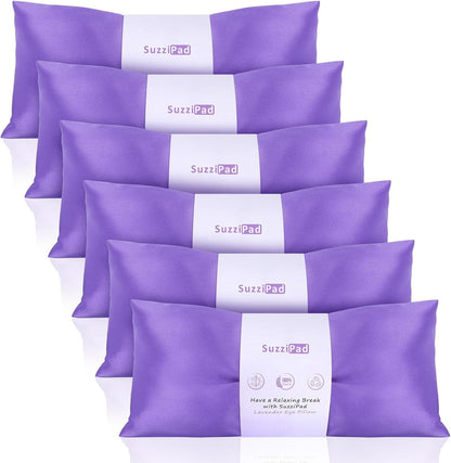 Hot & Cold Lavender Eye Pillows for Relaxing, Purple, 6 Packs