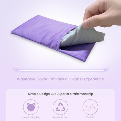 Hot & Cold Lavender Eye Pillows for Relaxing, Purple, 6 Packs