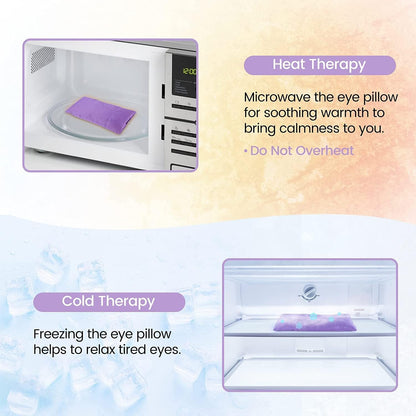 Hot & Cold Lavender Eye Pillows for Relaxing, Purple, 6 Packs