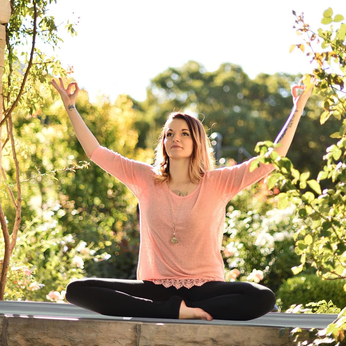 Nature Ultra Yoga Mat - Unique Variegated Design, Extra Cushion, Durable, Sticky and Grippy, Stable Non-Slip Surface, Lightweight