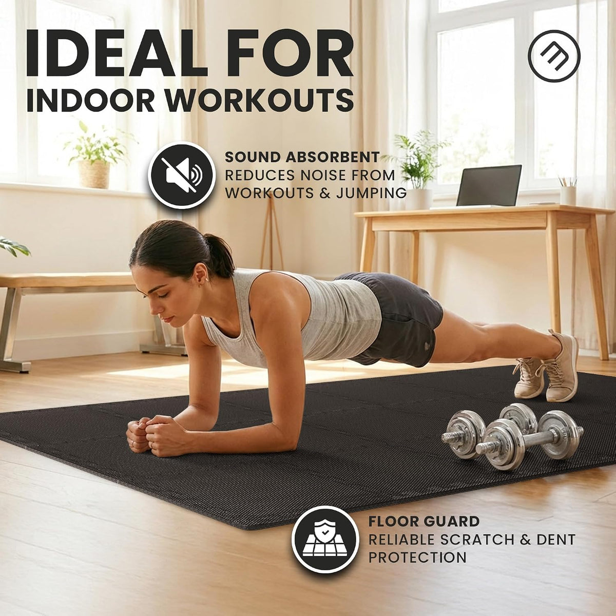 Gym Mats Set - EVA Interlocking Foam Floor Tiles Workout Mat Puzzle
