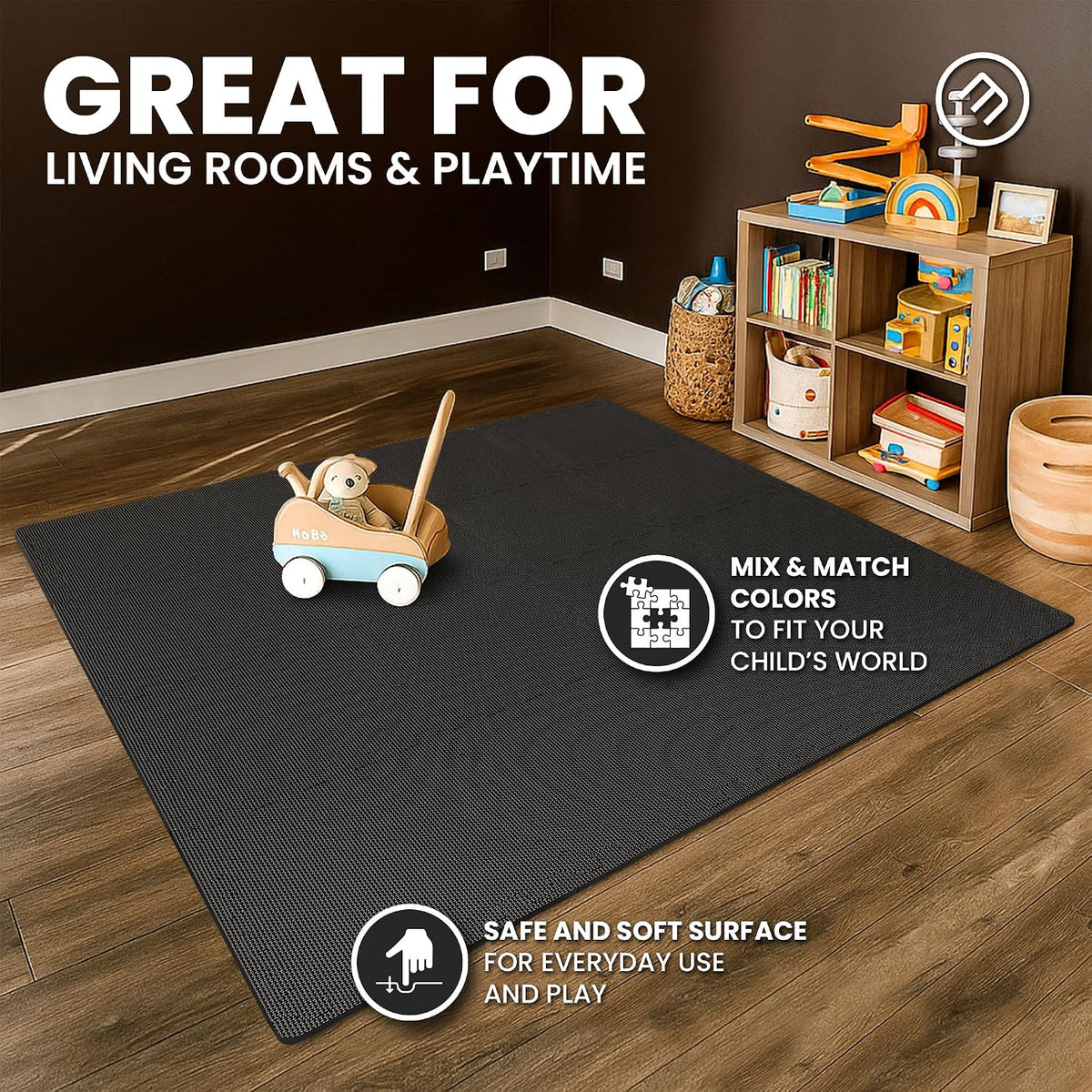 Gym Mats Set - EVA Interlocking Foam Floor Tiles Workout Mat Puzzle