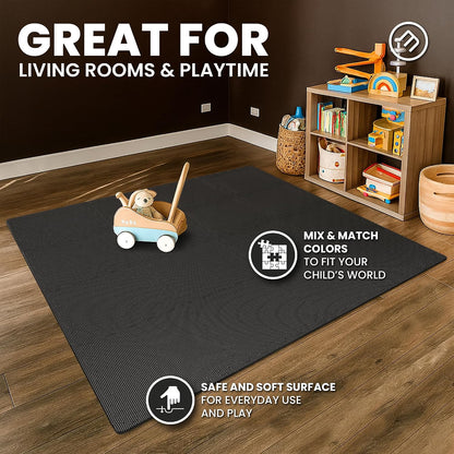 Gym Mats Set - EVA Interlocking Foam Floor Tiles Workout Mat Puzzle