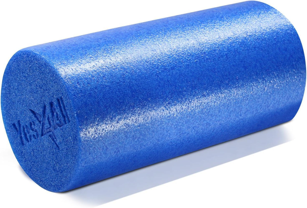 Medium Firm Round PE Foam Roller 12, 18, 24, 36 Inches for Pilates, Yoga, Stretching, Balance & Core Exercises