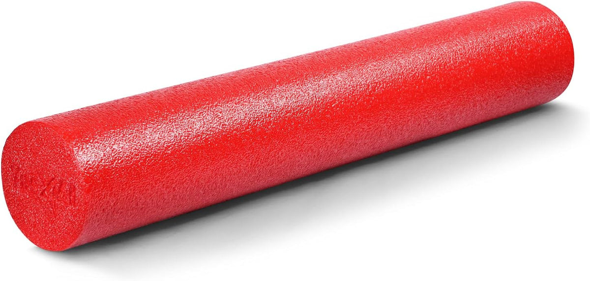 Medium Firm Round PE Foam Roller 12, 18, 24, 36 Inches for Pilates, Yoga, Stretching, Balance & Core Exercises
