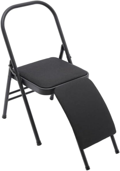 Yoga Chair Backless Folding Chair Metal Back Bender Lounge Inversion Handstand Trainer Yoga Props Exercise Chair Inversion Chair