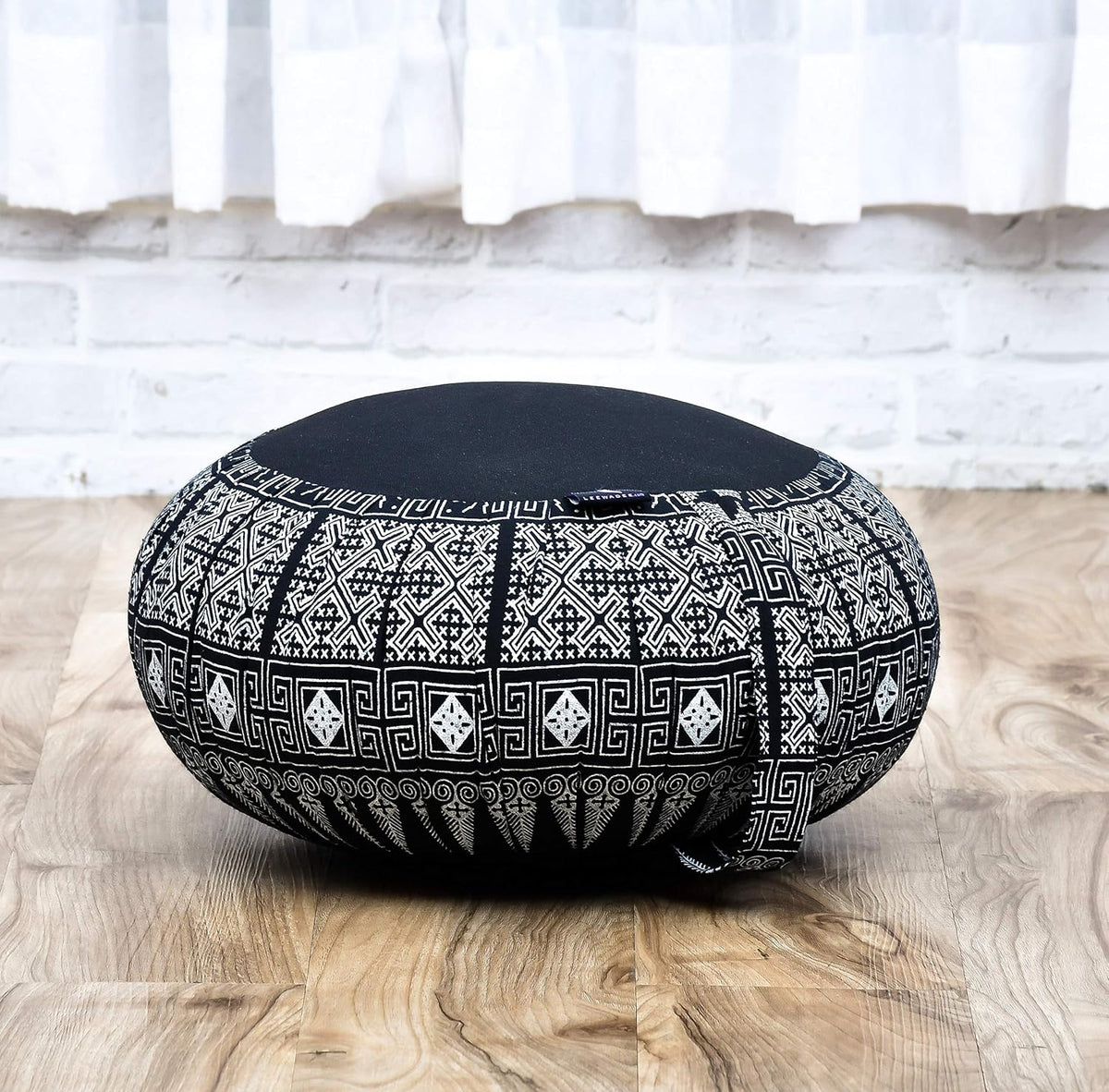 Meditation Cushion Set – 1 Round Zafu Meditation Pillow and 1 Square Roll-Up Zabuton Meditation Mat, Pillows Bundle Filled with Kapok