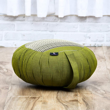 Meditation Cushion Set – 1 Round Zafu Meditation Pillow and 1 Square Roll-Up Zabuton Meditation Mat, Pillows Bundle Filled with Kapok