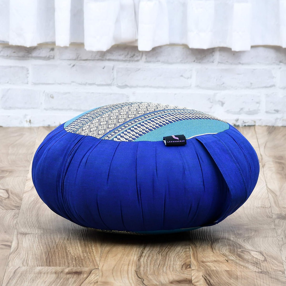 Meditation Cushion Set – 1 Round Zafu Meditation Pillow and 1 Square Roll-Up Zabuton Meditation Mat, Pillows Bundle Filled with Kapok