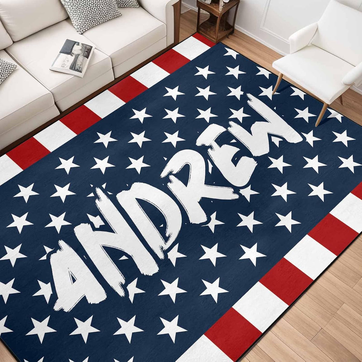 Personalized Family Name Initials Monogram Pink Rug, Shining Butterfly Printed Carpets for Girls Kids Butterfly Theme Living Room Indoor Bedroom Decor 5'×7' Soft Polyester Yoga Mat