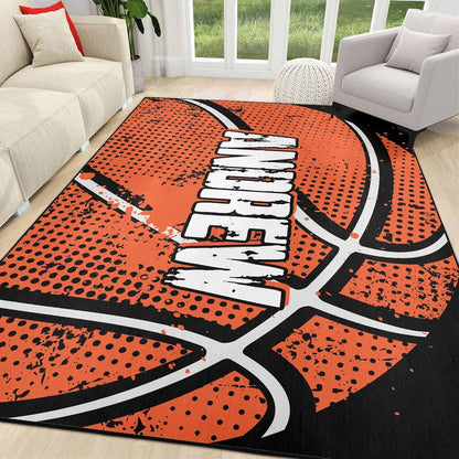 Personalized Family Name Initials Monogram Pink Rug, Shining Butterfly Printed Carpets for Girls Kids Butterfly Theme Living Room Indoor Bedroom Decor 5'×7' Soft Polyester Yoga Mat