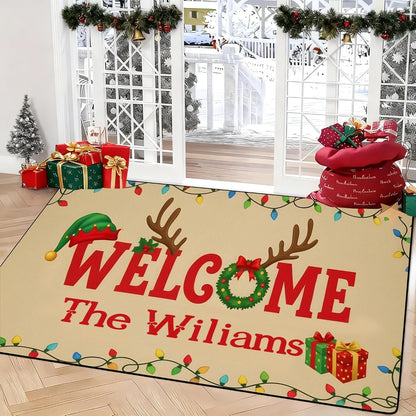 Personalized Family Name Initials Monogram Pink Rug, Shining Butterfly Printed Carpets for Girls Kids Butterfly Theme Living Room Indoor Bedroom Decor 5'×7' Soft Polyester Yoga Mat