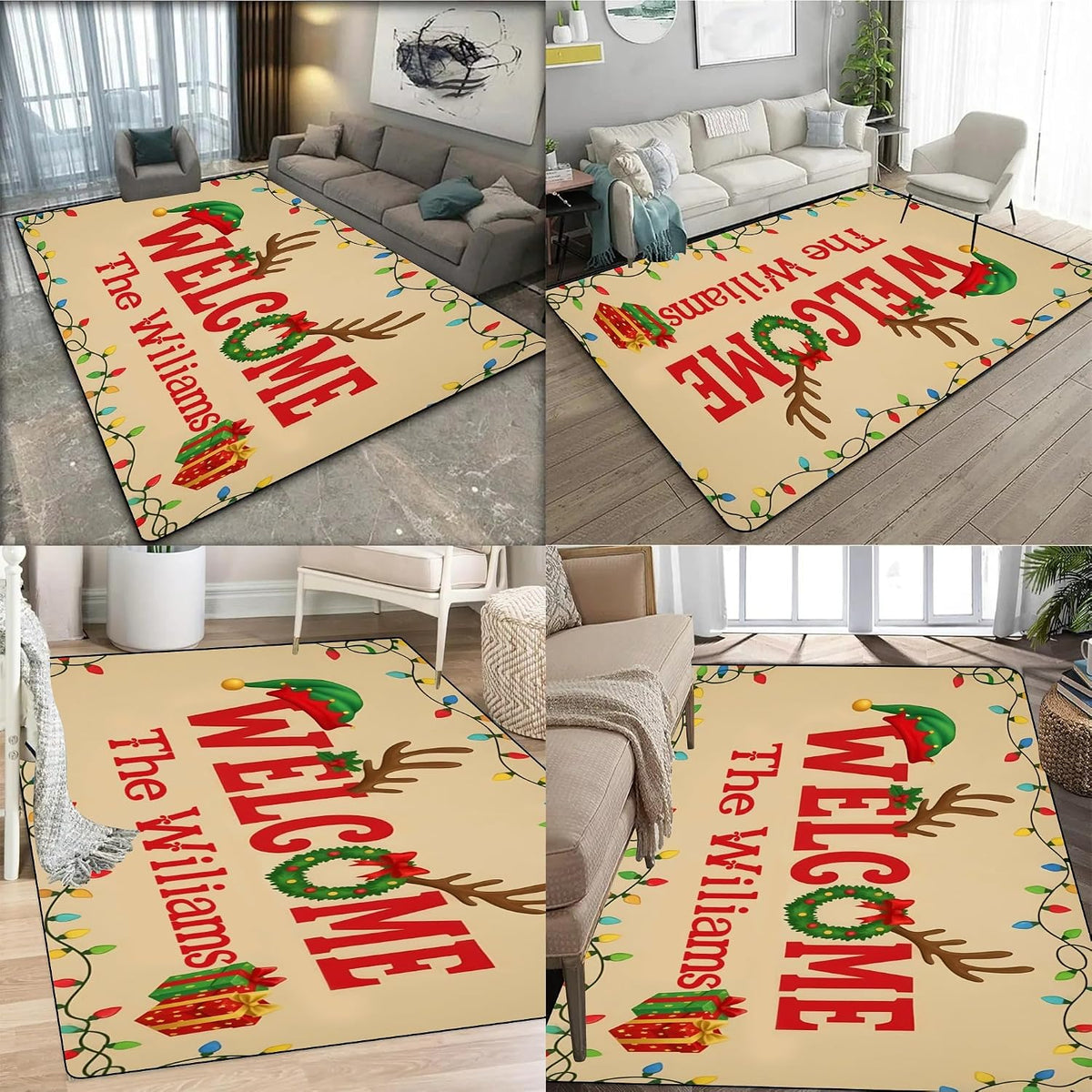 Personalized Family Name Initials Monogram Pink Rug, Shining Butterfly Printed Carpets for Girls Kids Butterfly Theme Living Room Indoor Bedroom Decor 5'×7' Soft Polyester Yoga Mat