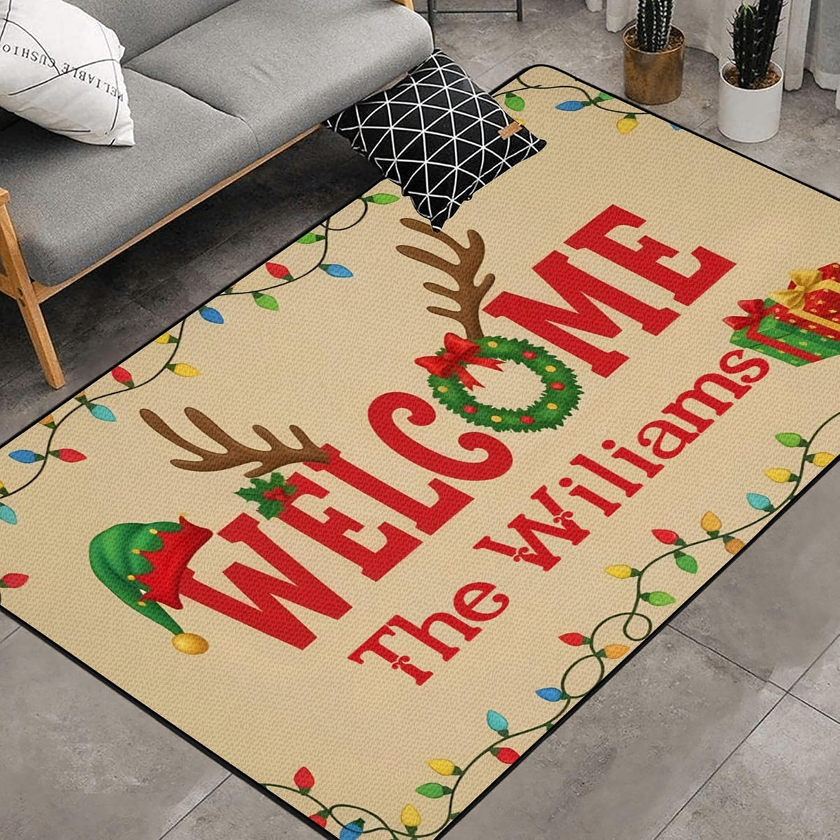 Personalized Family Name Initials Monogram Pink Rug, Shining Butterfly Printed Carpets for Girls Kids Butterfly Theme Living Room Indoor Bedroom Decor 5'×7' Soft Polyester Yoga Mat