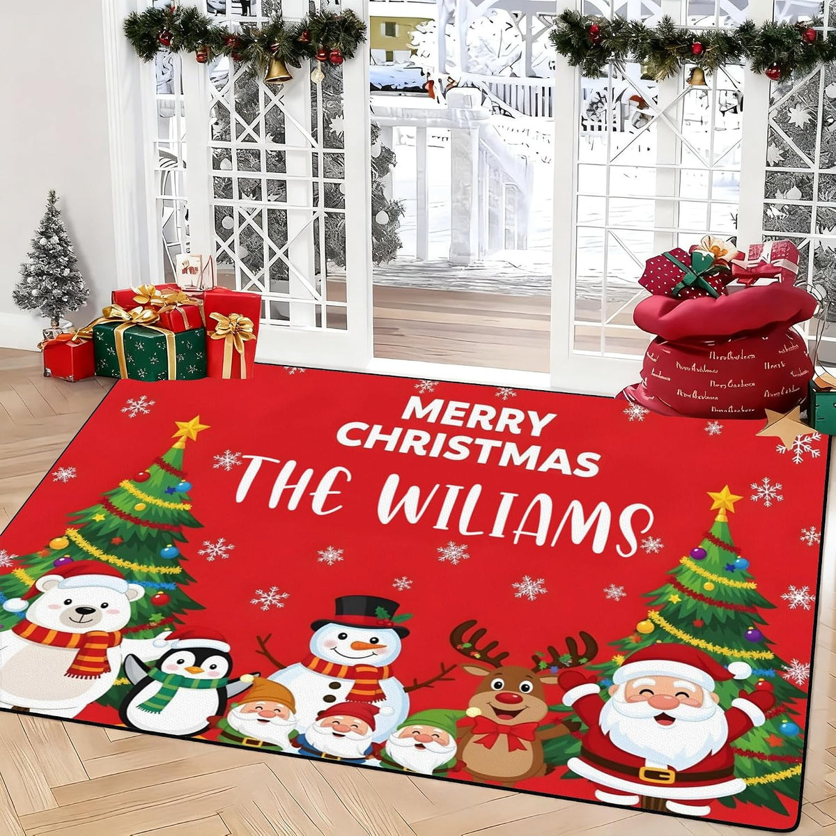 Personalized Family Name Initials Monogram Pink Rug, Shining Butterfly Printed Carpets for Girls Kids Butterfly Theme Living Room Indoor Bedroom Decor 5'×7' Soft Polyester Yoga Mat
