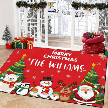 Personalized Family Name Initials Monogram Pink Rug, Shining Butterfly Printed Carpets for Girls Kids Butterfly Theme Living Room Indoor Bedroom Decor 5'×7' Soft Polyester Yoga Mat