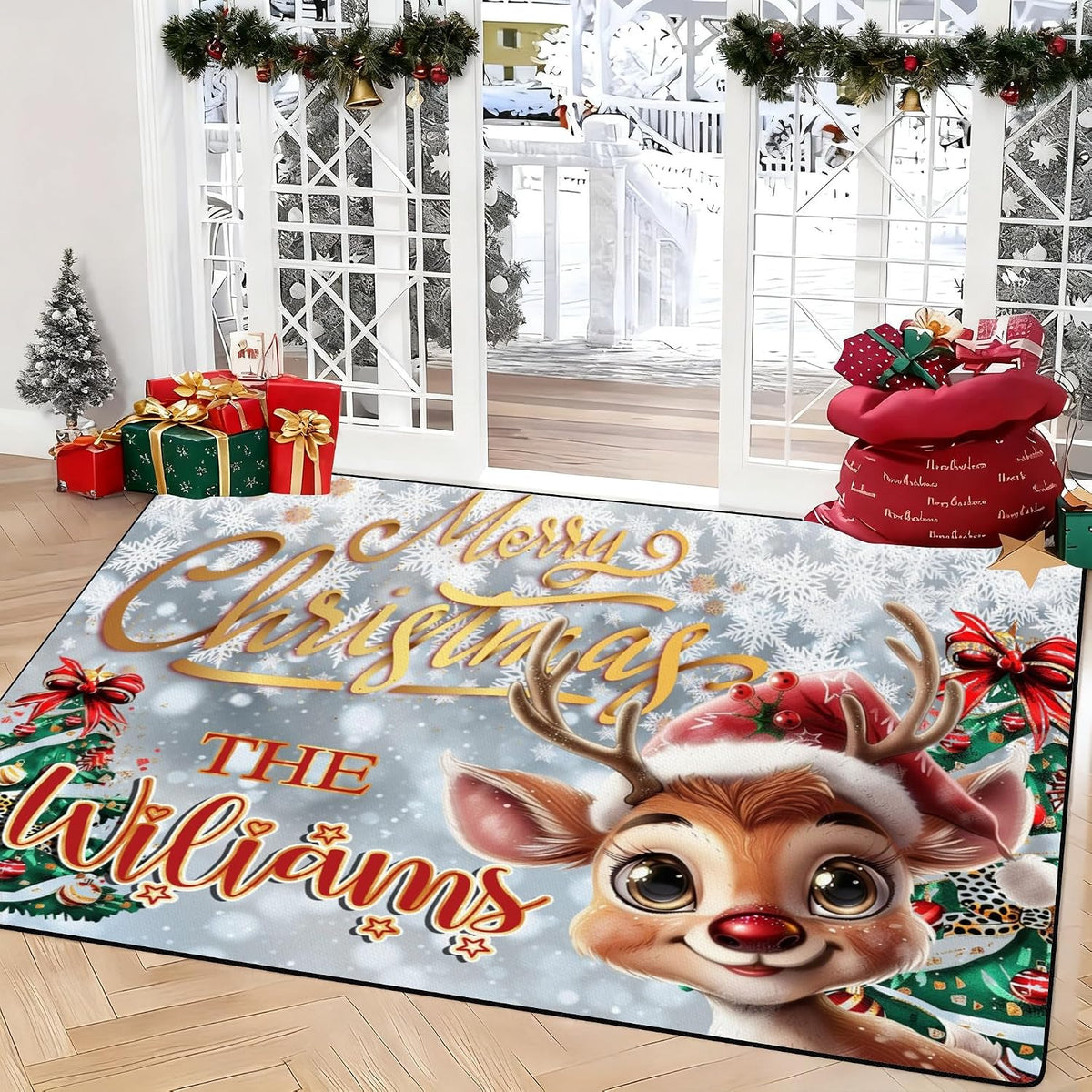 Personalized Family Name Initials Monogram Pink Rug, Shining Butterfly Printed Carpets for Girls Kids Butterfly Theme Living Room Indoor Bedroom Decor 5'×7' Soft Polyester Yoga Mat