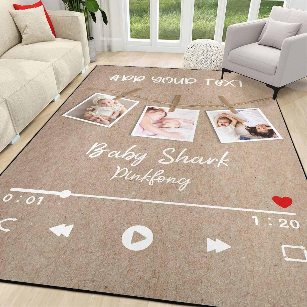 Personalized Family Name Initials Monogram Pink Rug, Shining Butterfly Printed Carpets for Girls Kids Butterfly Theme Living Room Indoor Bedroom Decor 5'×7' Soft Polyester Yoga Mat