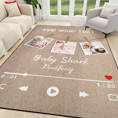 Personalized Family Name Initials Monogram Pink Rug, Shining Butterfly Printed Carpets for Girls Kids Butterfly Theme Living Room Indoor Bedroom Decor 5'×7' Soft Polyester Yoga Mat