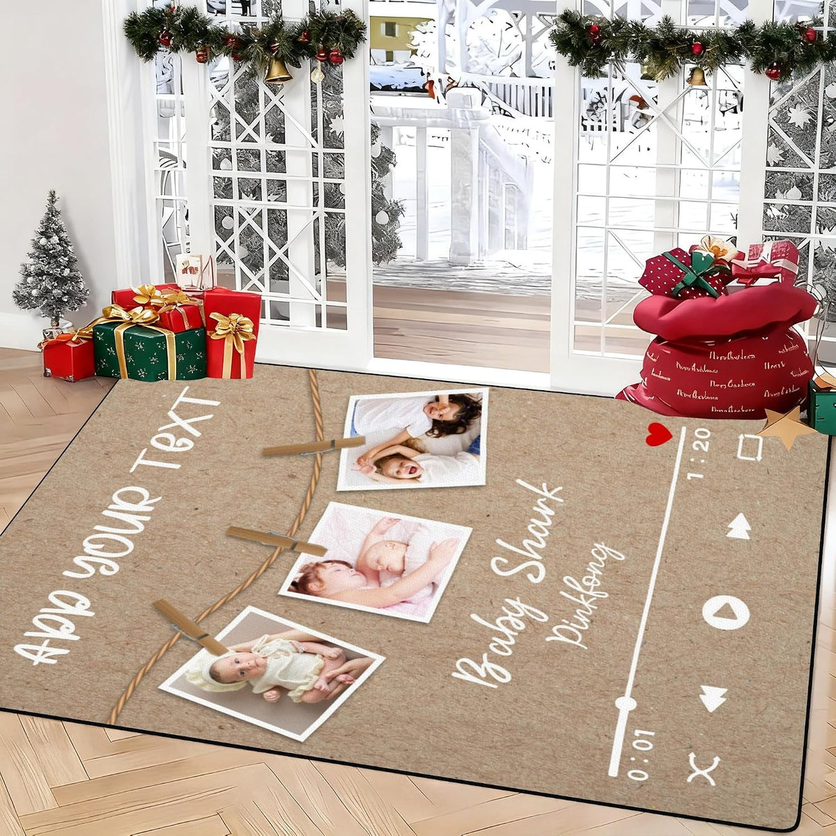 Personalized Family Name Initials Monogram Pink Rug, Shining Butterfly Printed Carpets for Girls Kids Butterfly Theme Living Room Indoor Bedroom Decor 5'×7' Soft Polyester Yoga Mat
