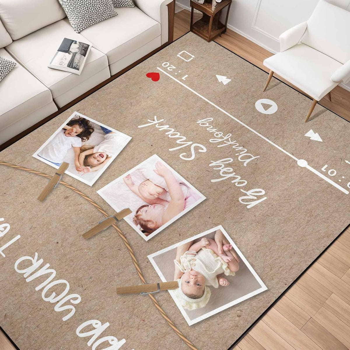 Personalized Family Name Initials Monogram Pink Rug, Shining Butterfly Printed Carpets for Girls Kids Butterfly Theme Living Room Indoor Bedroom Decor 5'×7' Soft Polyester Yoga Mat