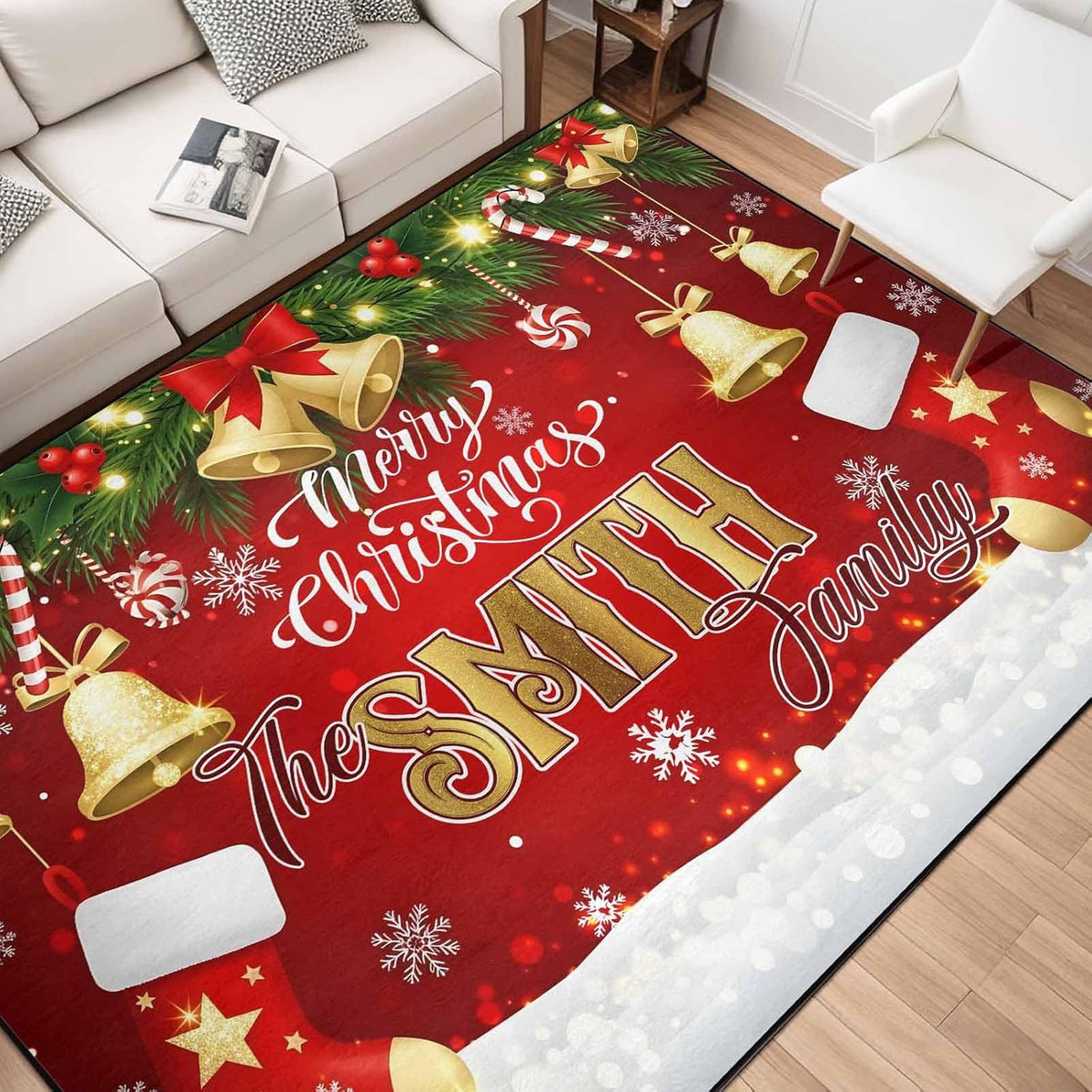 Personalized Family Name Initials Monogram Pink Rug, Shining Butterfly Printed Carpets for Girls Kids Butterfly Theme Living Room Indoor Bedroom Decor 5'×7' Soft Polyester Yoga Mat