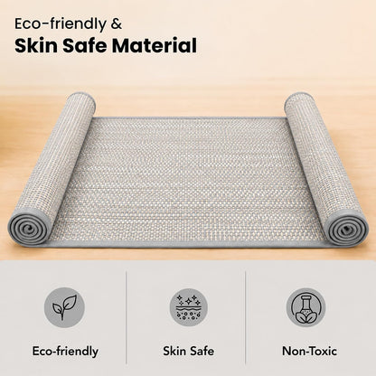 LFH Home Handmade Straw Yoga Mat For Exercise, Workout, Fitness - Perfect Heavy Quality Eco Friendly Natural Straw Reversible Yoga Mat for Men & Women - 72x24 Inch