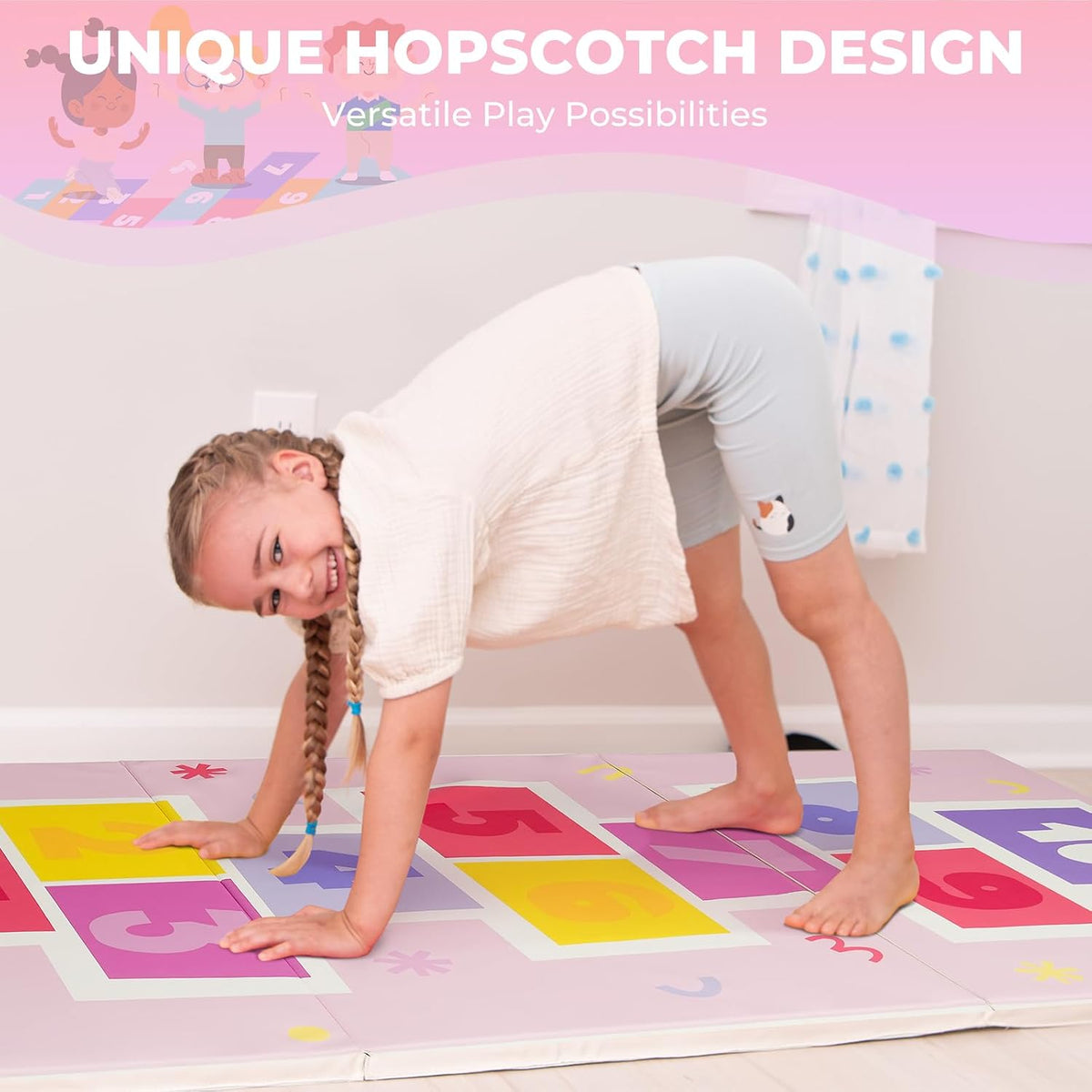 Gymnastics Tumbling Mats Foldable Gym Tumble Mat for Kids