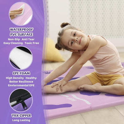 Gymnastics Tumbling Mats Foldable Gym Tumble Mat for Kids