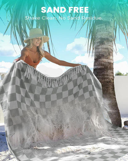 Antfuny Turkish Beach Towels Vacation Quick Dry Sand Free Oversized Bath Pool Swim Towel Extra Large XL Blanket Adult Travel Cruise Accessories