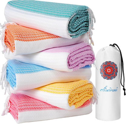 Antfuny Turkish Beach Towels Vacation Quick Dry Sand Free Oversized Bath Pool Swim Towel Extra Large XL Blanket Adult Travel Cruise Accessories