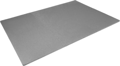 Weaved Pattern Extra Thick Exercise Puzzle Mat ¾-inch, EVA Foam Interlocking Tiles for Protective, Cushioned Flooring for Home and Gym Equipment; Grey, 24 SQ FT, 6 Tiles