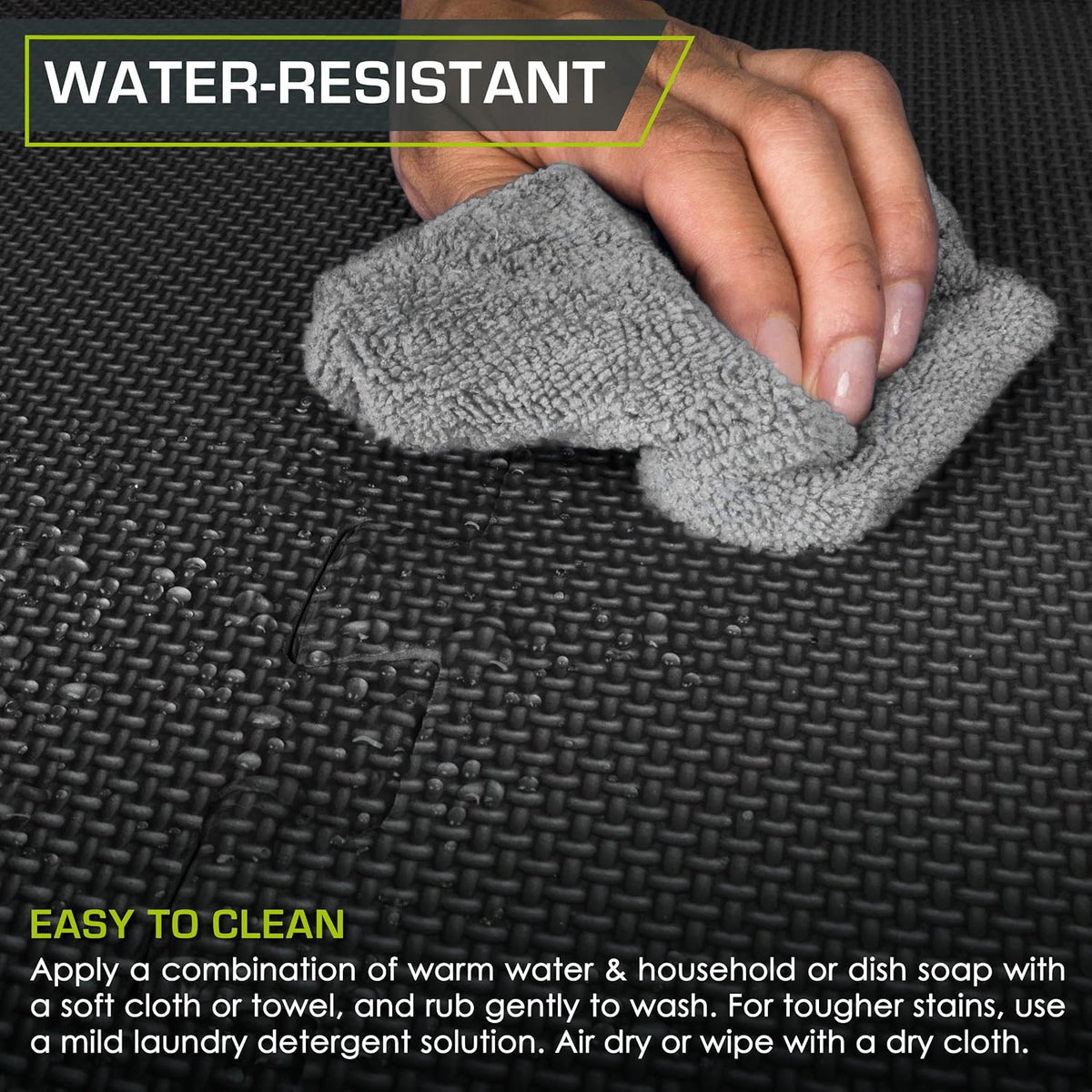 Weaved Pattern Extra Thick Exercise Puzzle Mat ¾-inch, EVA Foam Interlocking Tiles for Protective, Cushioned Flooring for Home and Gym Equipment; Grey, 24 SQ FT, 6 Tiles