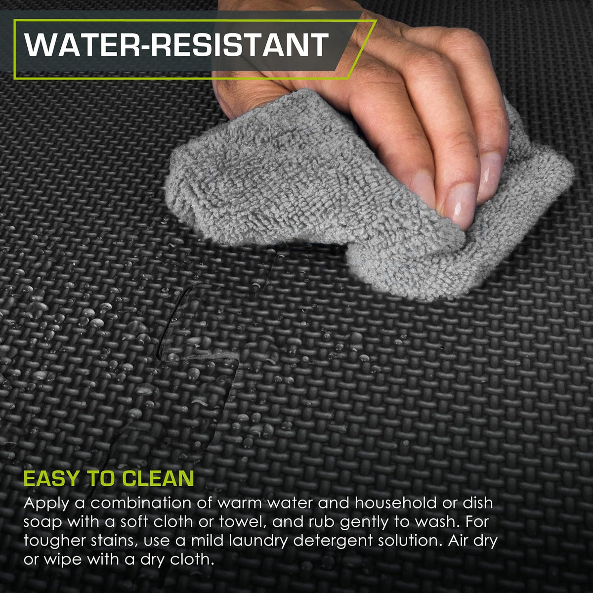 Weaved Pattern Extra Thick Exercise Puzzle Mat ¾-inch, EVA Foam Interlocking Tiles for Protective, Cushioned Flooring for Home and Gym Equipment; Grey, 24 SQ FT, 6 Tiles
