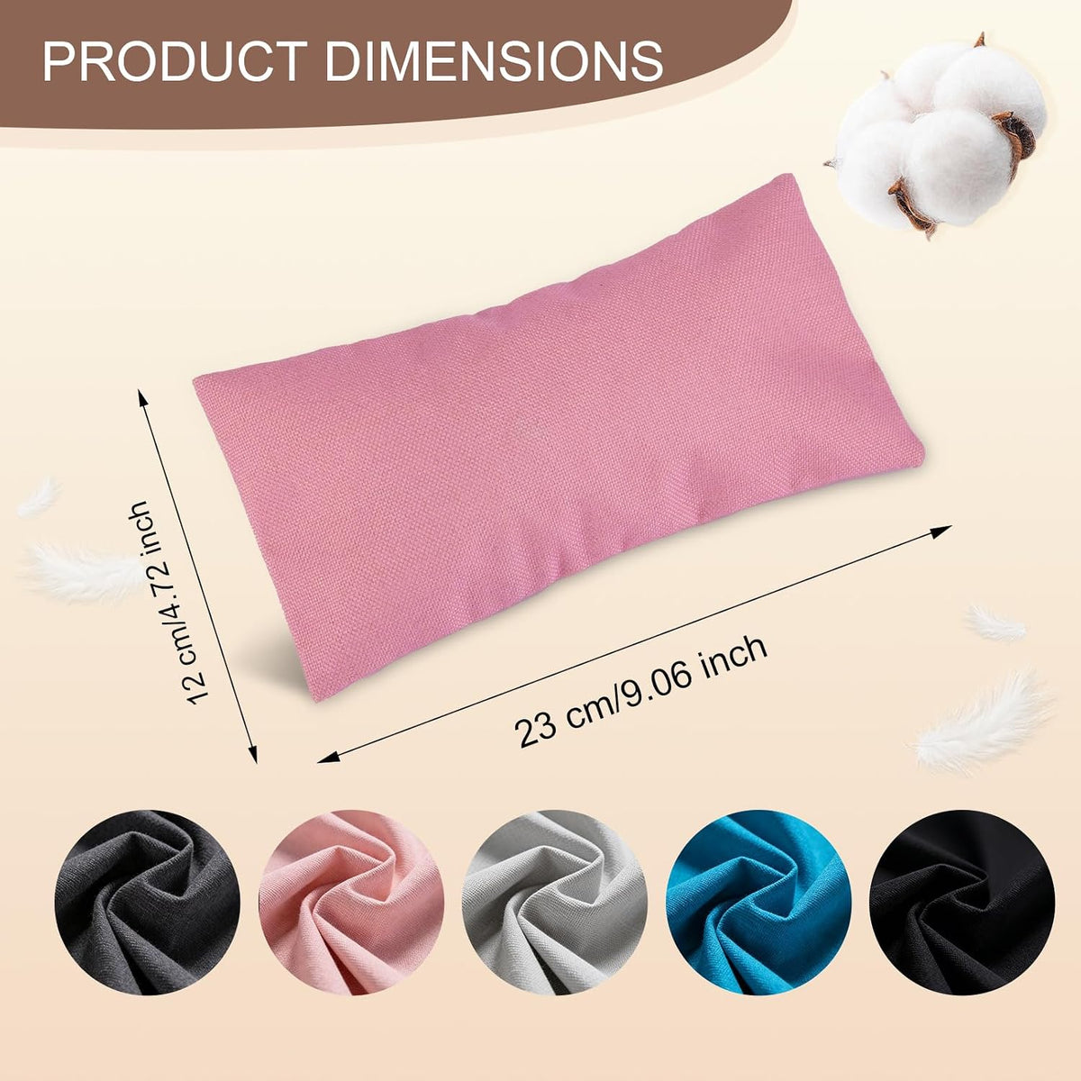 Cotton Weighted Eye Pillow Case Covers, 6pcs Cooling Eye Pillow Cases