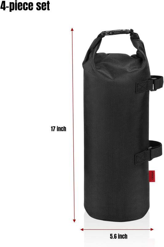 Heavy Duty Sand Bags for Canopy Legs (Set of 4) – 1680D Waterproof Oxford Fabric with Upgraded Hook & Loop Straps – Ideal Weights for Tent, Gazebo, Bounce House