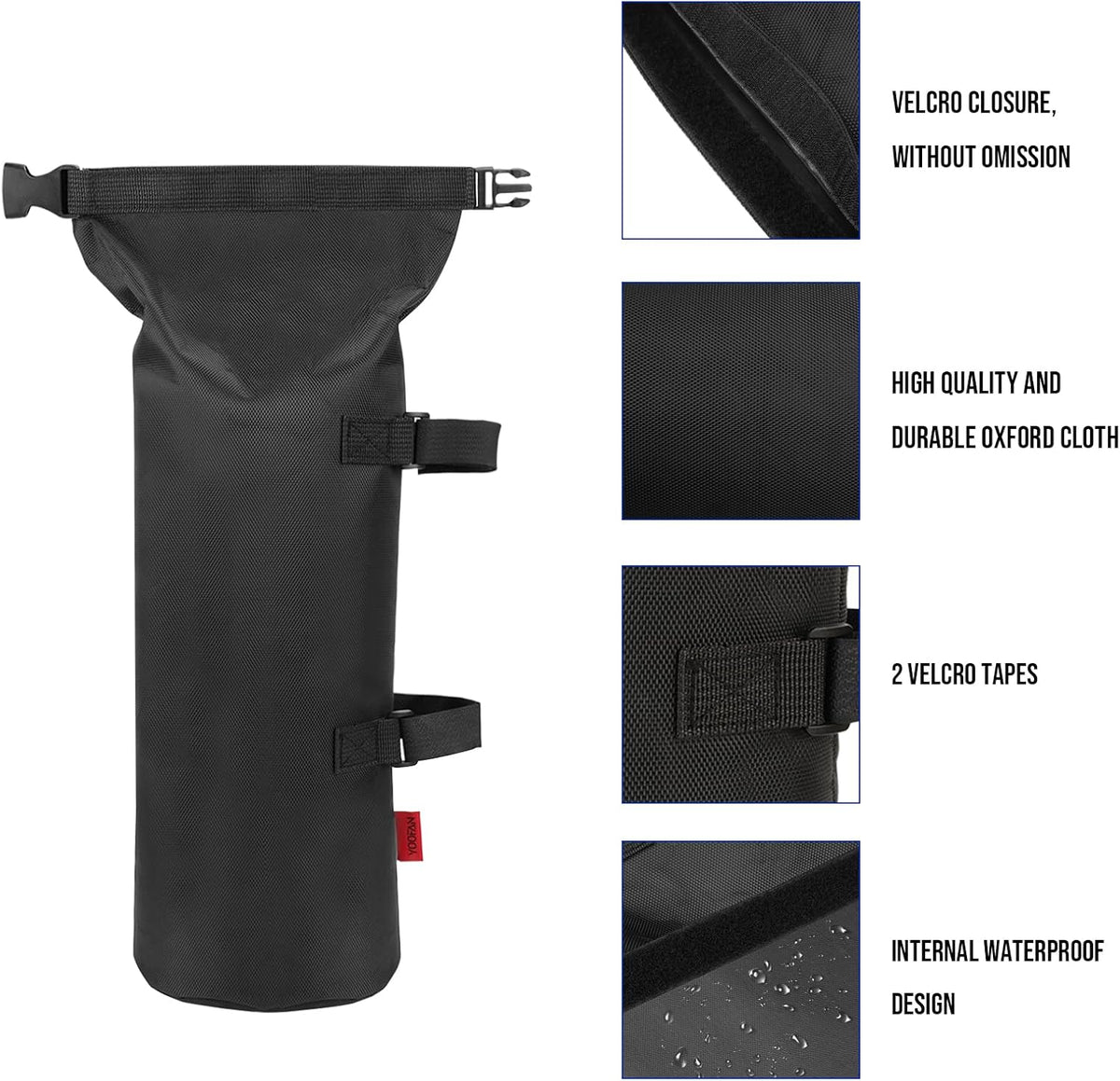 Heavy Duty Sand Bags for Canopy Legs (Set of 4) – 1680D Waterproof Oxford Fabric with Upgraded Hook & Loop Straps – Ideal Weights for Tent, Gazebo, Bounce House