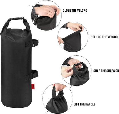 Heavy Duty Sand Bags for Canopy Legs (Set of 4) – 1680D Waterproof Oxford Fabric with Upgraded Hook & Loop Straps – Ideal Weights for Tent, Gazebo, Bounce House