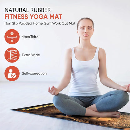 Yoga Mat, Personalized Non-Slip Natural Rubber Mat 4mm