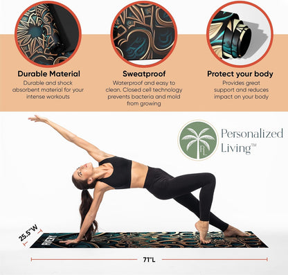 Yoga Mat, Personalized Non-Slip Natural Rubber Mat 4mm
