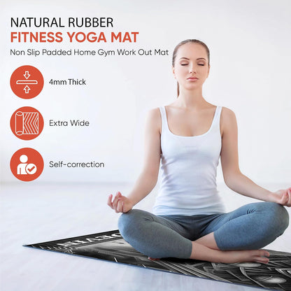Yoga Mat, Personalized Non-Slip Natural Rubber Mat 4mm