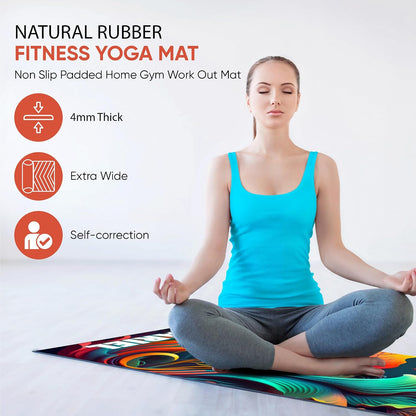 Yoga Mat, Personalized Non-Slip Natural Rubber Mat 4mm