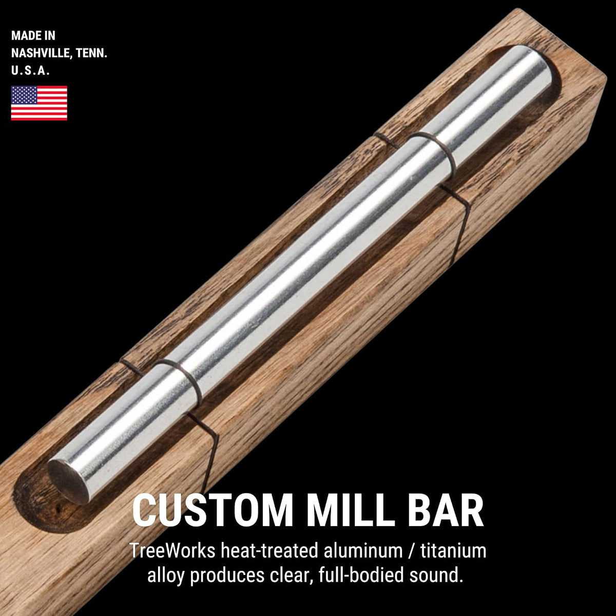 Chimes Energy Chime, Single Note –– MADE IN U.S.A. –– For Meditation, Classrooms, Sound Healing or Yoga, Includes Mallet