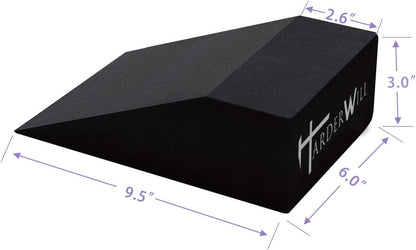Yoga Foam Wedge Blocks (Pair), Calf Raise Block, Calf Stretcher, Yoga Wrist Support, Balance, Pushup, Fitness, Pilates, Heel Stretcher, Squat Wedge with Gym Bag
