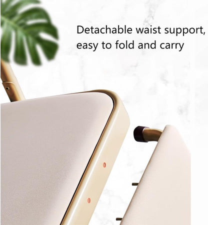 Yoga Chair,Yoga Auxiliary Chair with Lumbar Back Support, Backless Yoga Chair,Metal Steel Frame,Foldable Portable Yoga Chair, Iyengar Yoga Chair,300 Lbs Capacity,Khaki