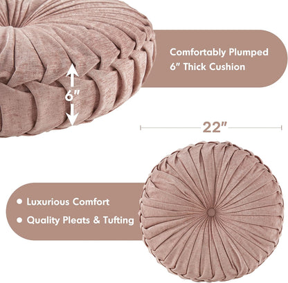 Intelligent Design Floor Pillow, Cushion for Meditation, 24x24 Yellow