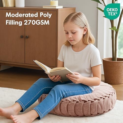 Intelligent Design Floor Pillow, Cushion for Meditation, 24x24 Yellow