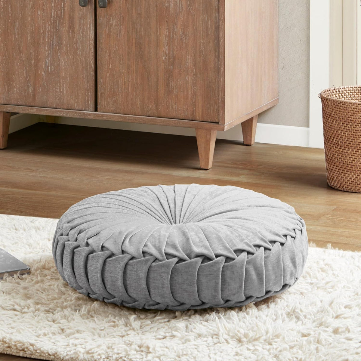 Intelligent Design Floor Pillow, Cushion for Meditation, 24x24 Yellow